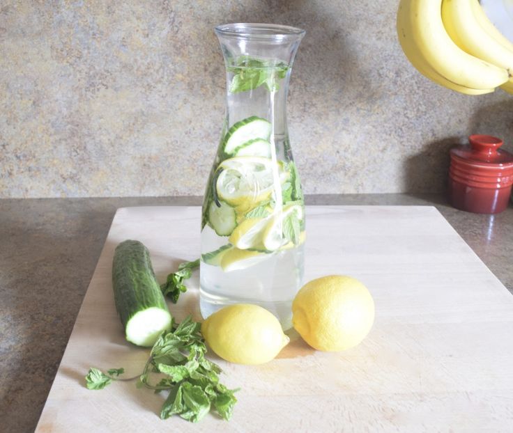 Cucumber water lemon mint